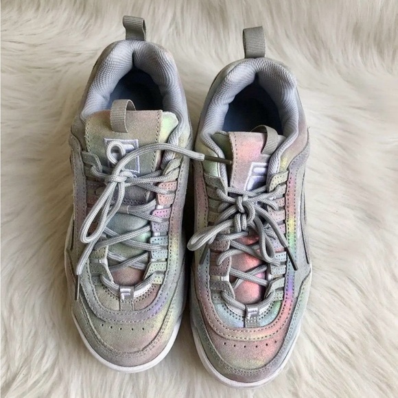 FILA Disruptor II Prism Rainbow Suede Sneakers - Picture 6 of 10